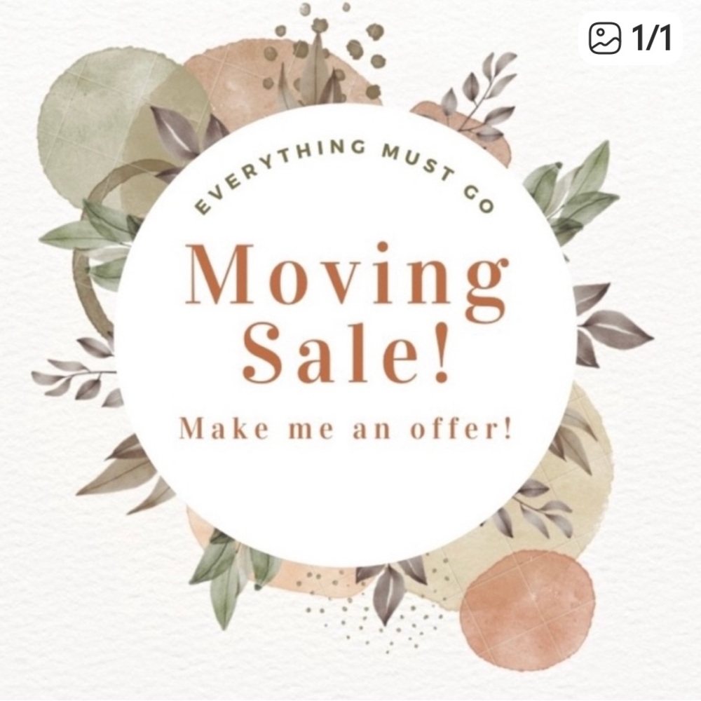 Moving Sale Announcement